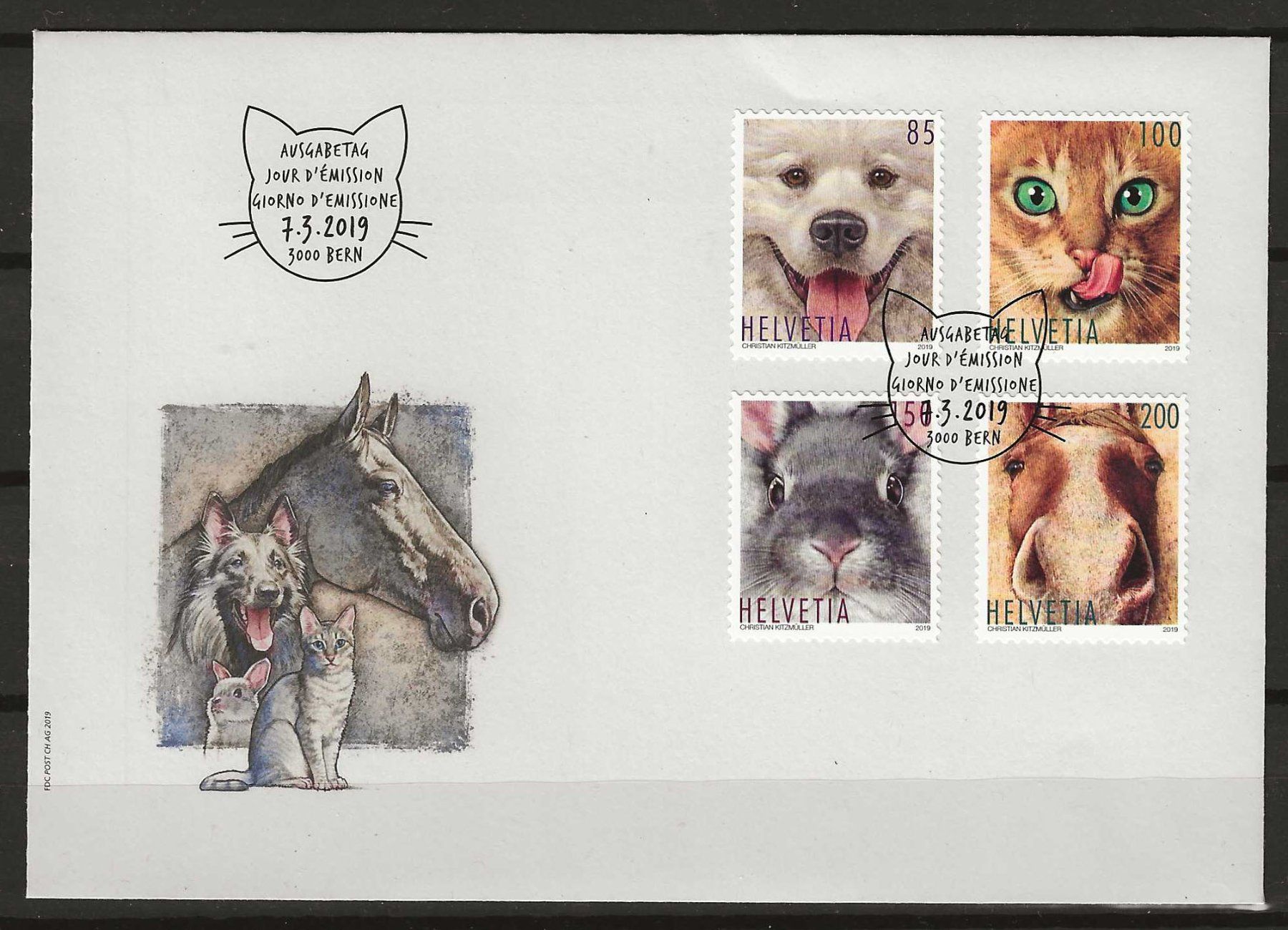 Tutti i francobolli: F1715 - FDC Ami des animaux – Usato da Trélex venduto da Phil_Albert