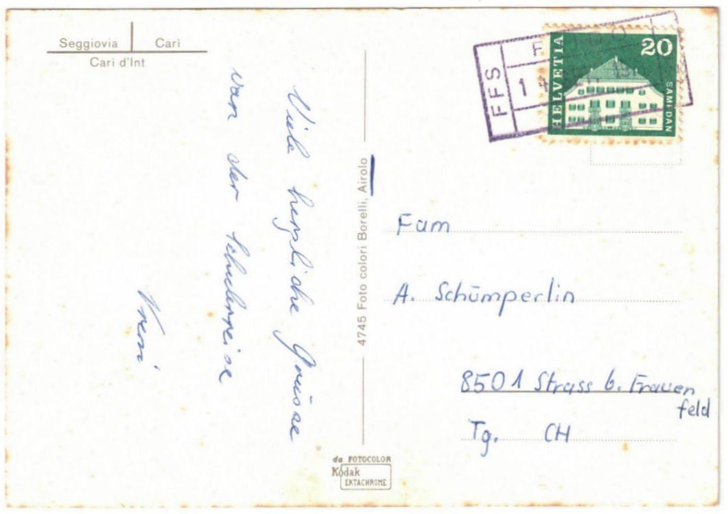 Cartoline postali: Cari - 4 Bild AK – Usato da Binningen venduto da Mountainrider 1