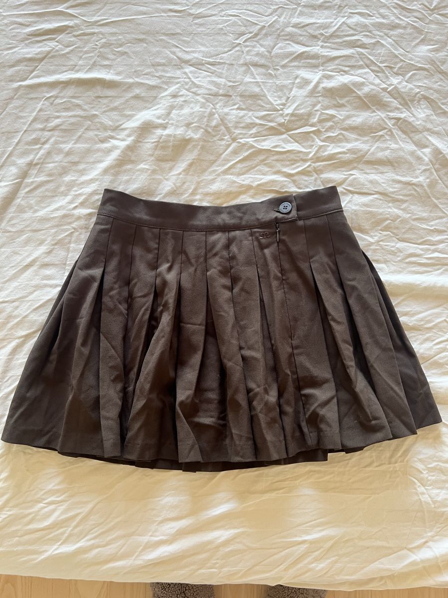 Pull&Bear Gonne: Jupe plissée marron Pull&Bear – Nuovo (secondo la descrizione) da Winterthur venduto da han_5rc2 1