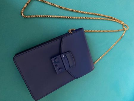 Furla Handytasche neu blau Leder