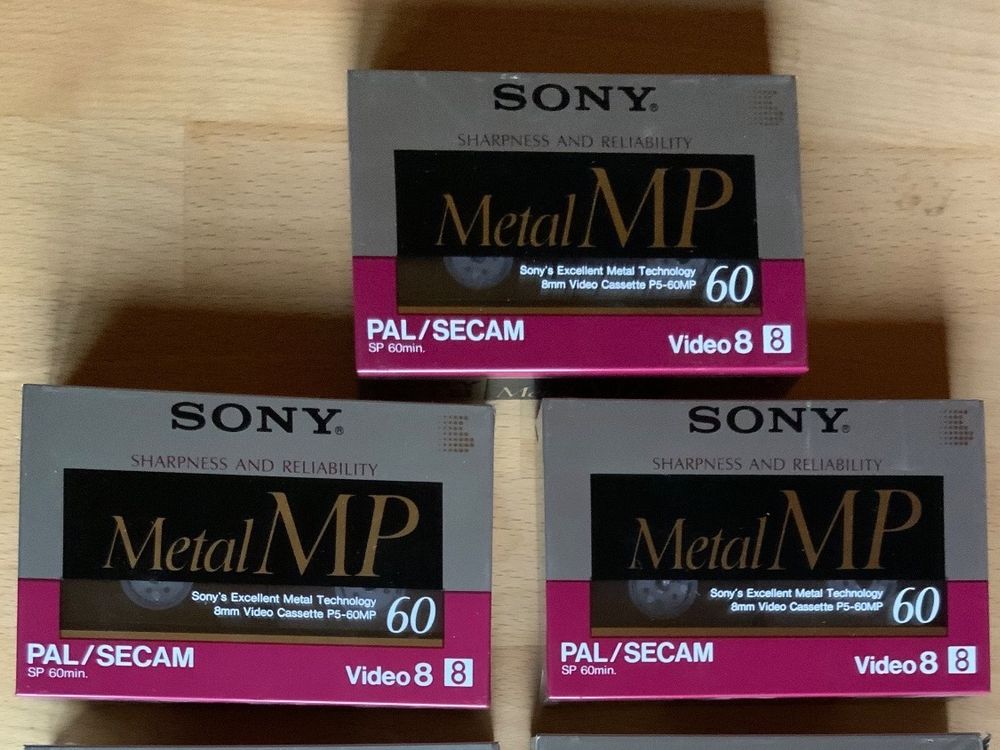 3 neue SONY VIDEO8 Kassetten passen auch in Hi8 Camcorder Kaufen auf Ricardo