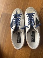 Golden Goose Super Star Sneaker Weiss/Blau Leder Gr. 41 Neuw