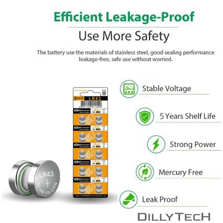Caricatori & Batterie: AG12/LR43/386/SR1142SW Koonenda Alkaline K.Batterien-10 Stk – Nuovo e nell'imballaggio originale da Erlenbach ZH venduto da dillytech.ch 6