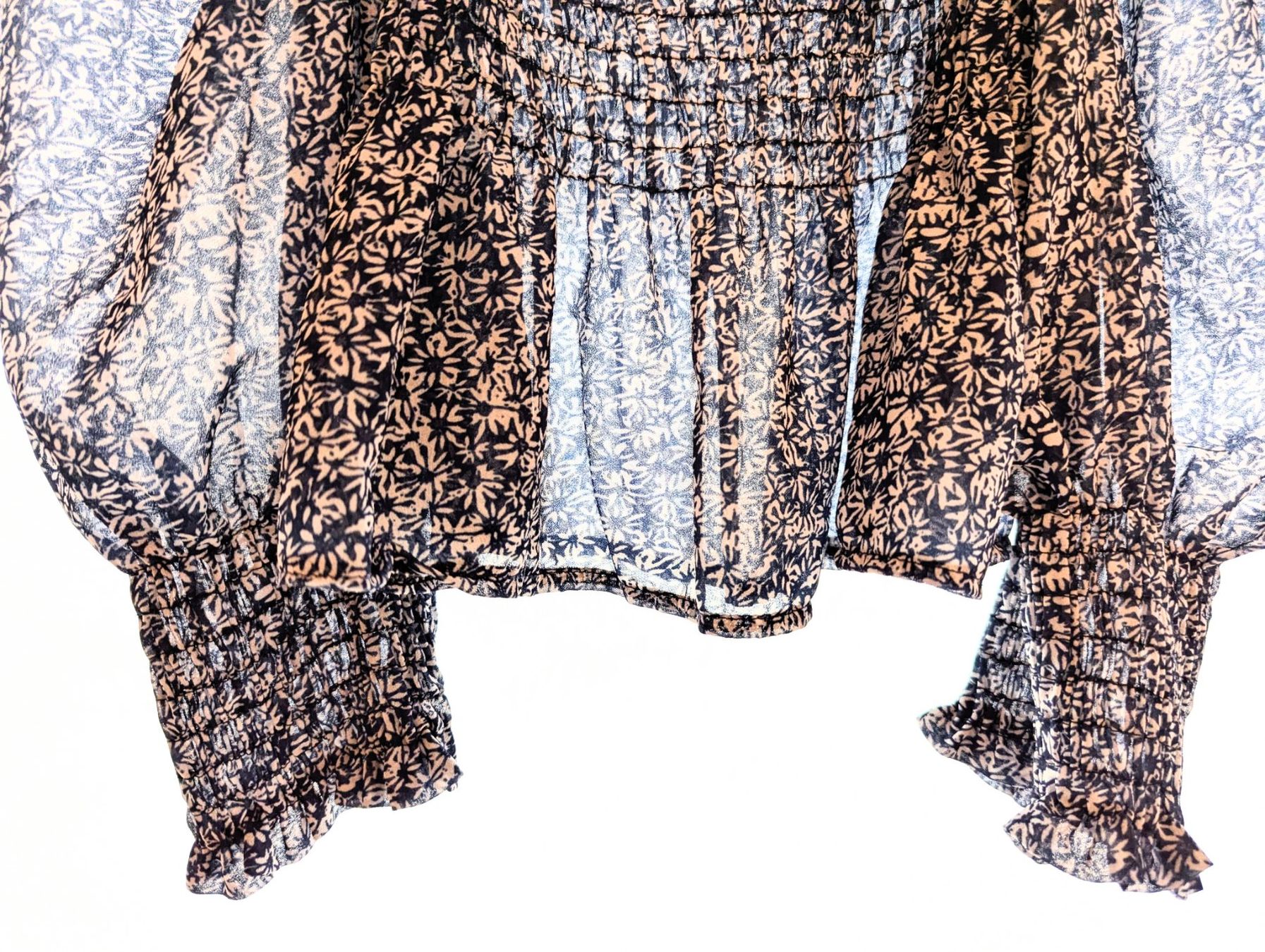 Top: Crop Blusentop gesmokt, Capucine, Grösse 34 – Usato da Goldingen venduto da YouAreMySunshine 1