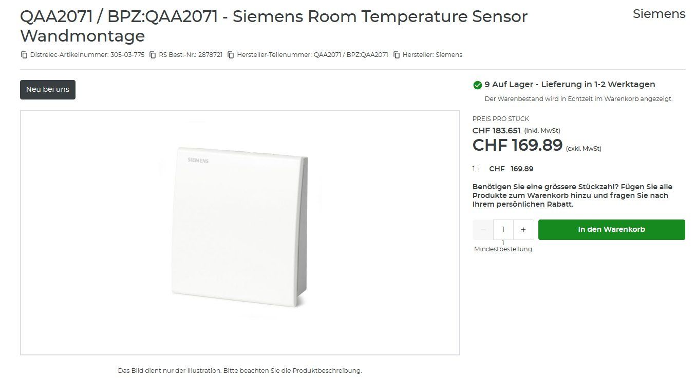 Siemens Misurare: Raum-Luftqualitätsfühler CO2+Temperatur+rel.Luftfeuchtigkeit – Nuovo e nell'imballaggio originale da Kräiligen venduto da MonteBerna 4