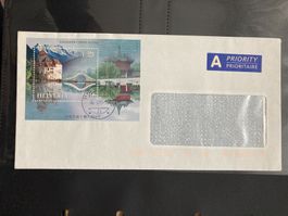 Schweiz 1999 Bedarfsbrief Block China 1175 Lavigny