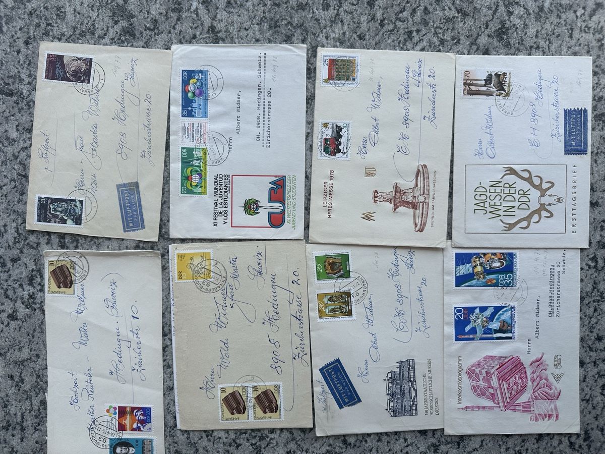 Tutti i francobolli: 43 Briefe meist ech gelaufen DDR – Usato da Wettingen venduto da Phibras 3