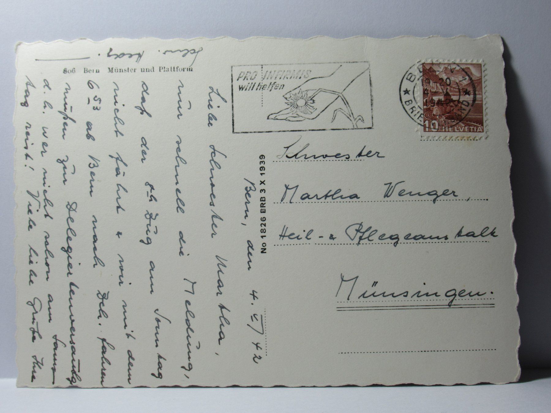 Cartoline postali: Bern , Münster und Plattform 1942 – Usato da Grenchen venduto da Bluemchen1900 1
