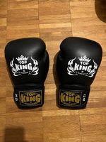 Top King Boxhandschuhe 12 oz  Echtleder schwarz