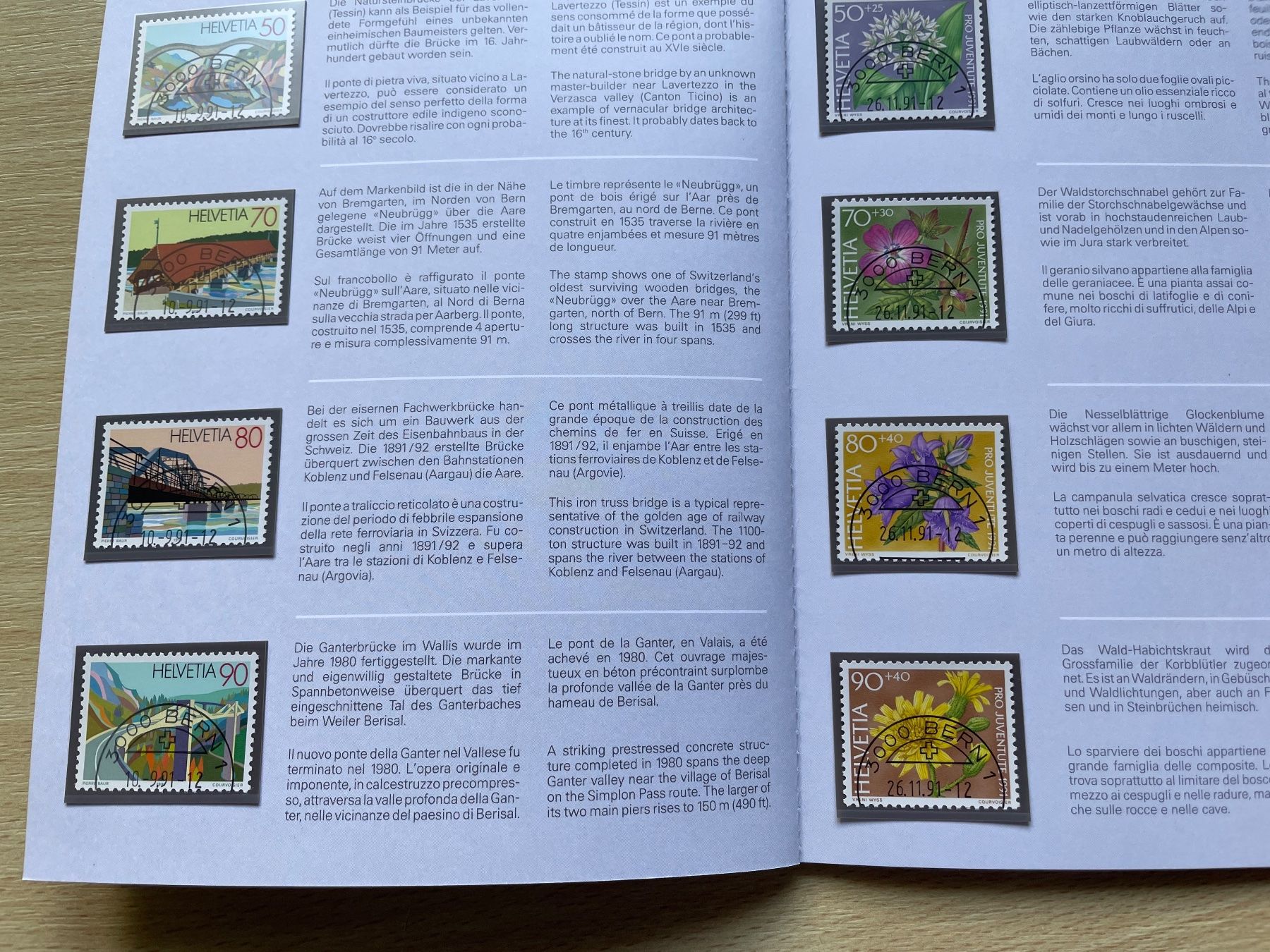 Tutti i francobolli: Carnet timb. 1991 prix poste 23.- SBK 51.- – Usato da Sonceboz-Sombeval venduto da Comment2 1