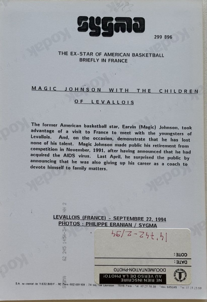 Poster & Bilder: USA Baseketball - Ikone Magic Johnson, 15 x 23 cm – Gebraucht aus Frauenfeld von Merk52 1