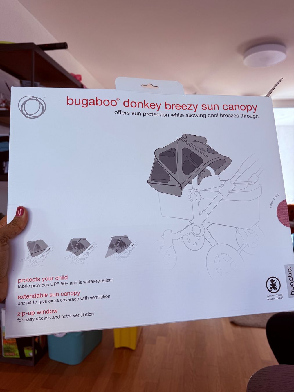 Bugaboo Carrozzine: Bugaboo donkey breezy sun canopy-hell pink – Usato da Zürich venduto da nat_g5s5
