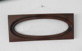 Bilderrahmen oval Holz mit Glas Vintage Dekoration