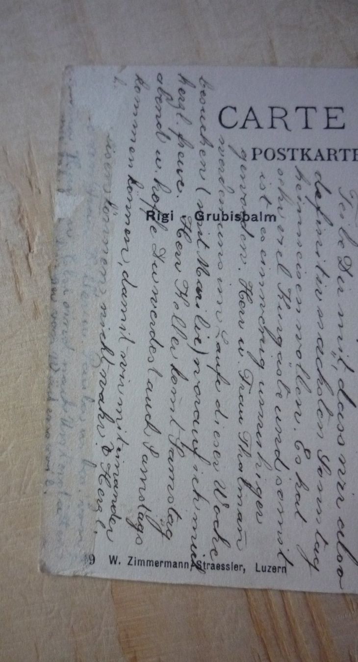 Cartoline postali: Rigi - Grubisbalm, 13.VII.11 – Usato da Rieden SG venduto da Brockehuesli 2