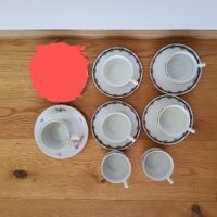 Oma's Porzellan: 12 Teile Tassen/ Teller