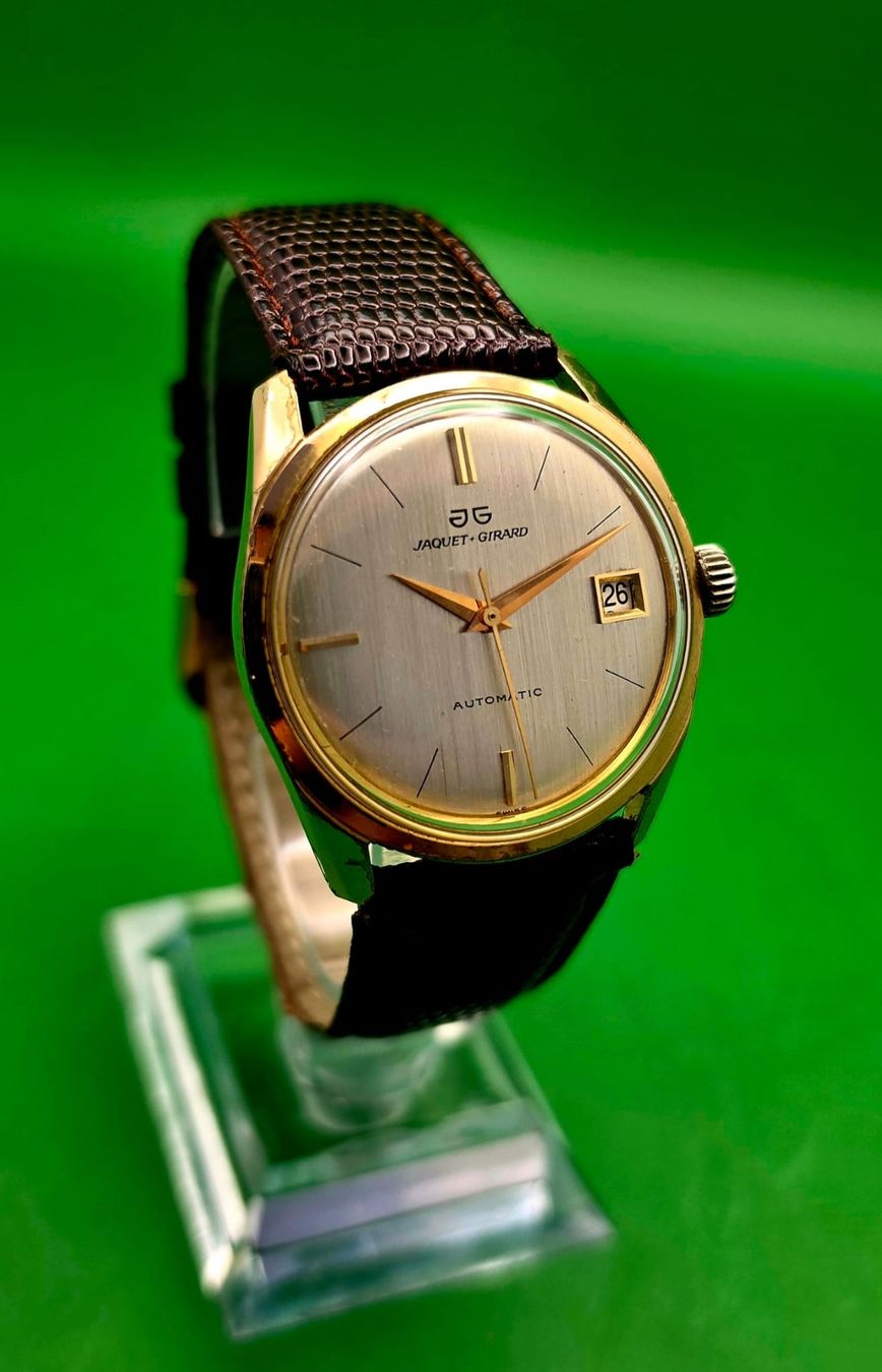 Jaeger-Lecoultre Orologi: Rare! VINTAGE JAQUET+GIRARD  AUTOMATIC  DATE  COMPRESSOR – Usato da St. Gallen venduto da Premium-Vintage