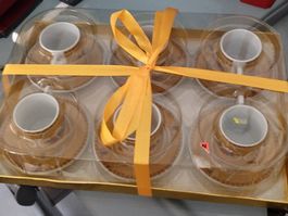 6 Kaffee Tasse mit Teller