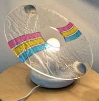 Vintage 80er Designer Tischlampe Toffoli Disco Serie Plexi