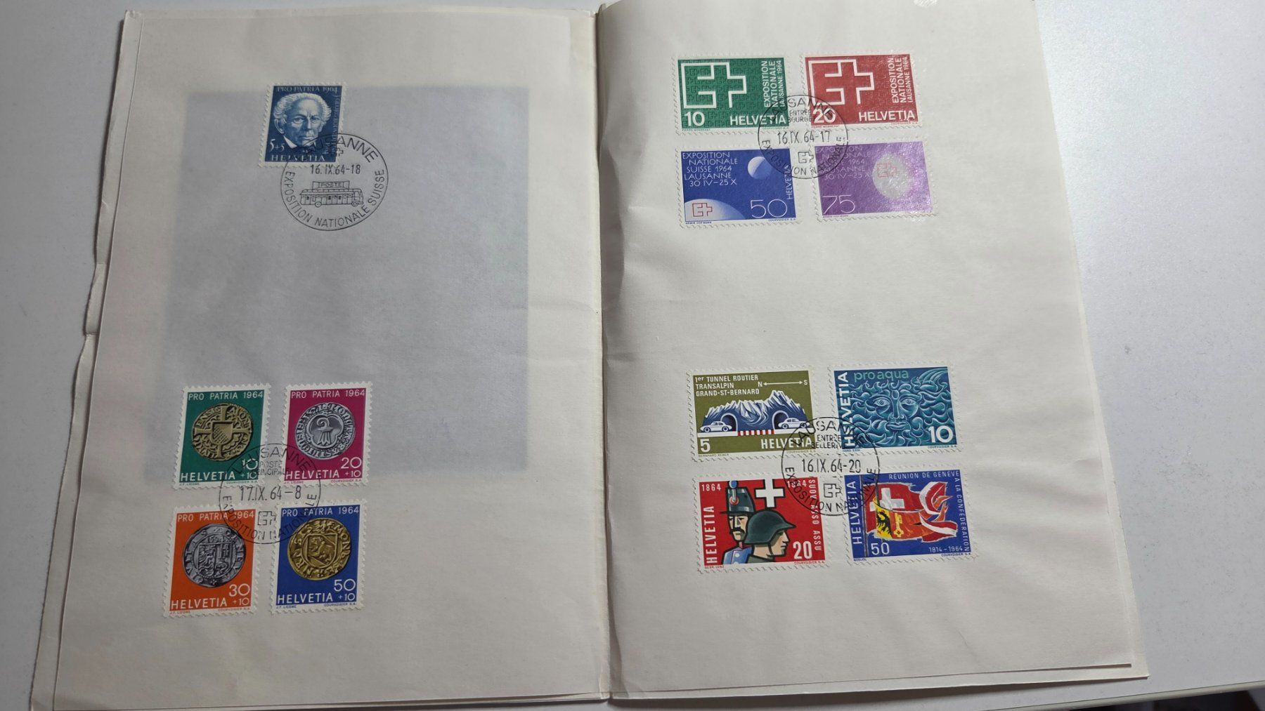 Tutti i francobolli: 1964 Folder Expo 64 – Usato da Arni AG venduto da Moth68 1
