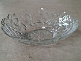 grosse Kristallglas Schale (Eisglas?), vintage,  35 cm
