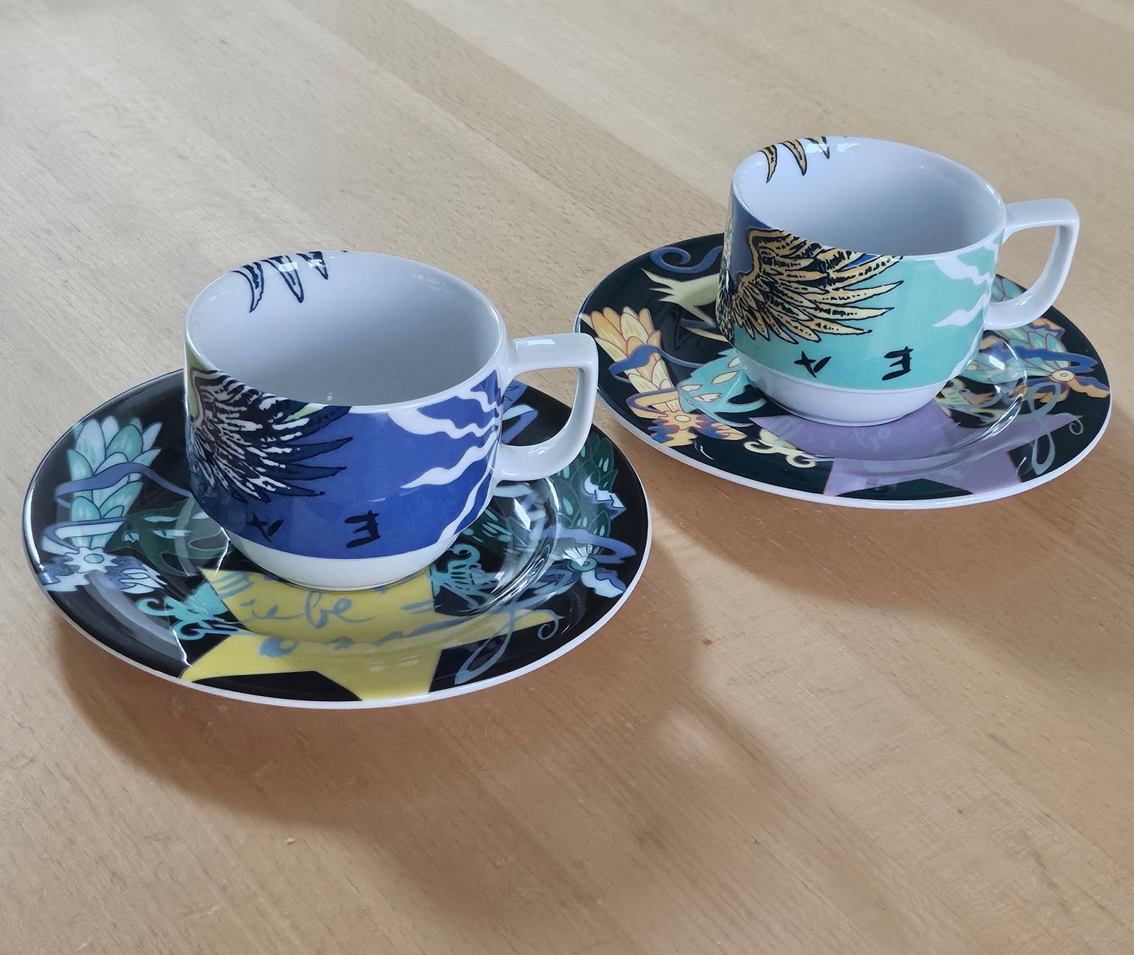 Bopla Tazze: Bopla EAGLE & AMORE 2 Kaffeetassen mit Unterteller – Nuovo (secondo la descrizione) da Dietikon venduto da erdbeeren