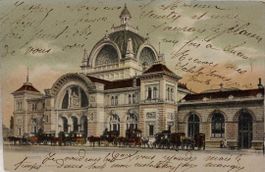 LUZERN  -  Bahnhof - Postkutsche mit Pferden - 1904