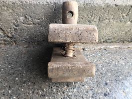 Antike Holz-Zwinge, Schraubzwinge, Handarbeit, Vintage