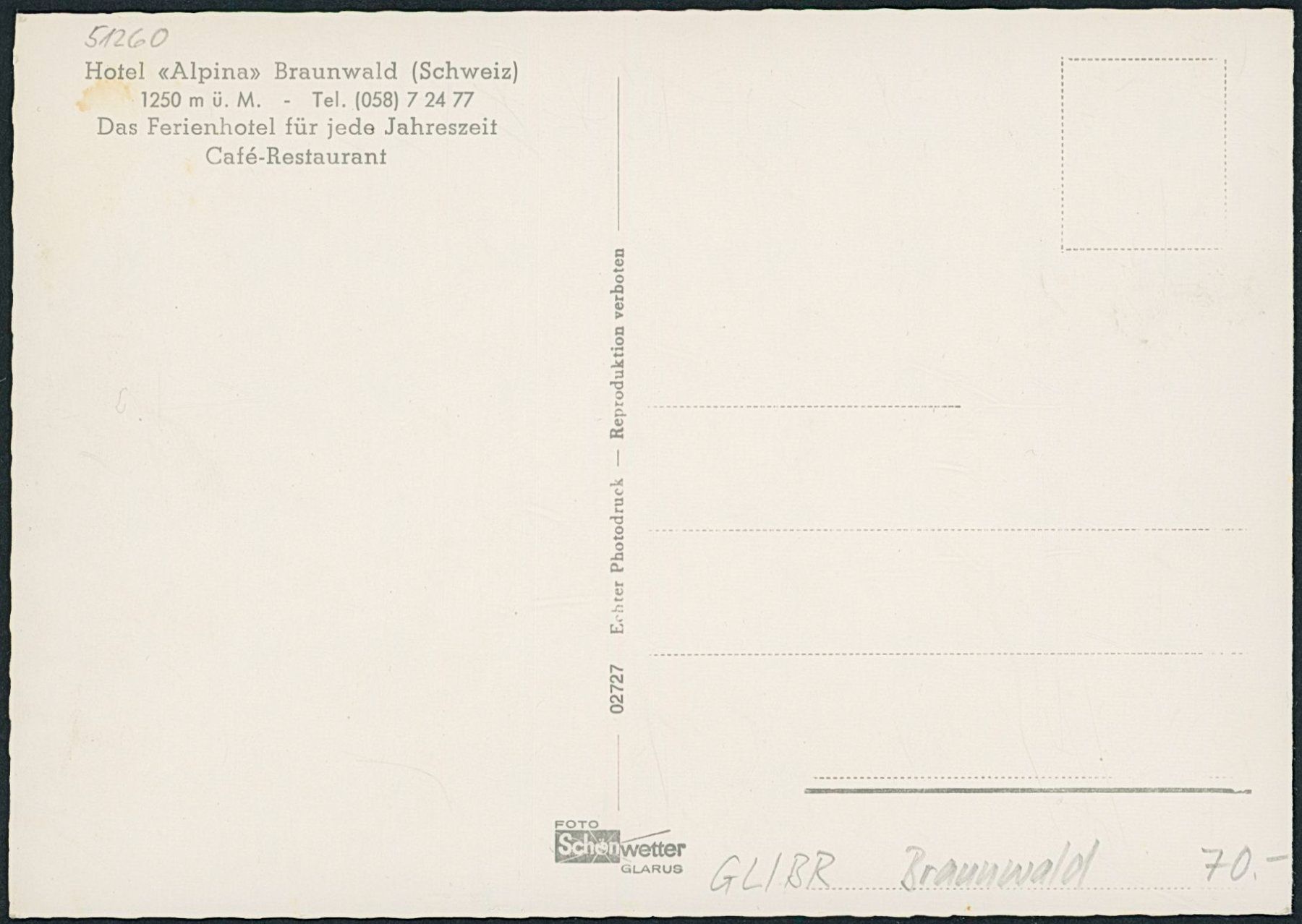 Cartoline postali: GL Braunwald – Nuovo (secondo la descrizione) da Schindellegi venduto da leecollect 1