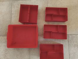 Lego Aufbewahrungsboxen Set rot gebraucht guter Zustand