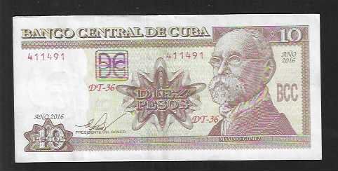 Banconote: Cuba  10  Pesos  2016  Gebraucht  schön – Usato da Gordola venduto da coinsandnotes