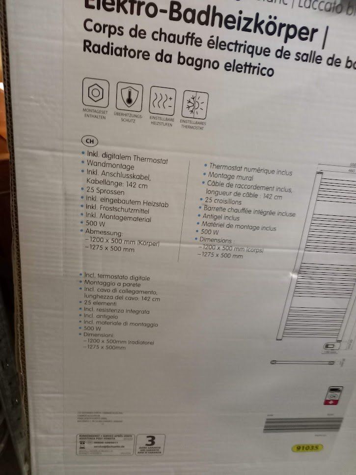 Radiatori: Elektro-Badheizköper – Nuovo e nell'imballaggio originale da Dübendorf venduto da msusak 1
