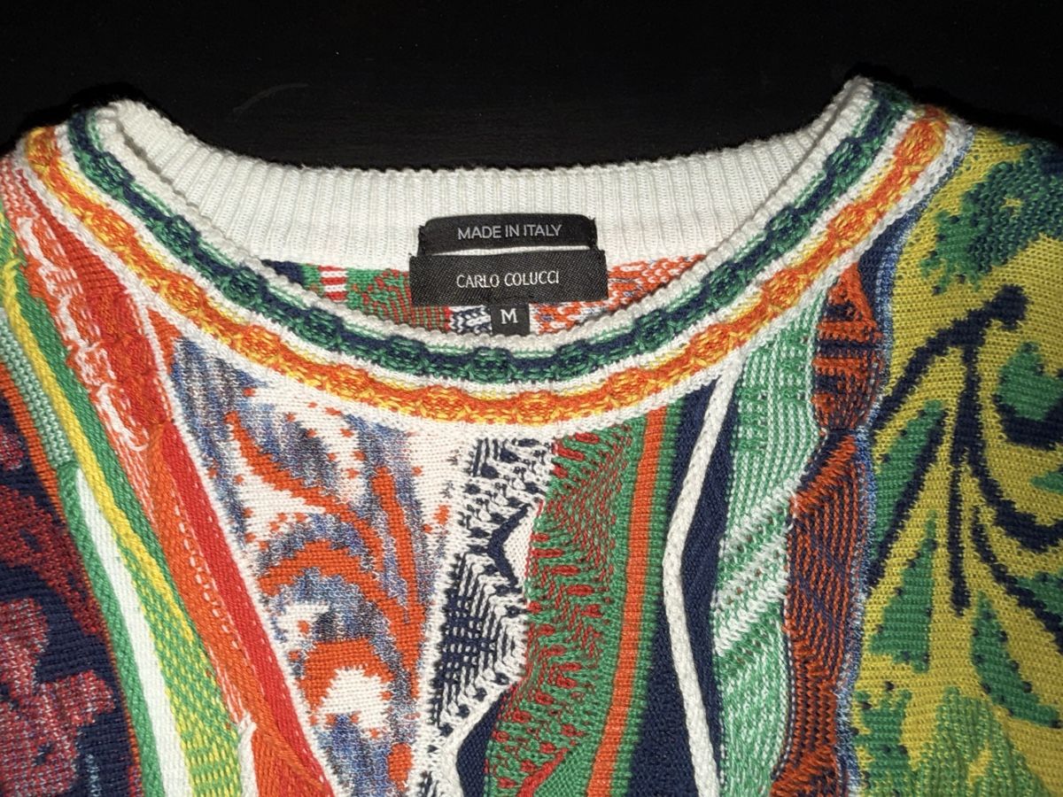Carlo Colucci Maglioni & Felpe: Carlo Colucci Pullover, bunter Strickpullover, Gr. M – Usato da Langenthal venduto da Fernando1999 1