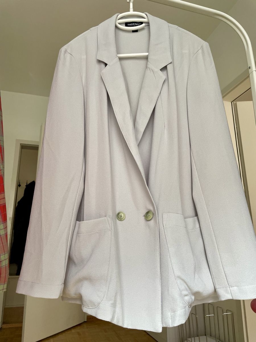 Giacche: American Apparel Blazer Jacke, hellblau/creme, Gr. S/M – Usato da Zürich venduto da Carlajimena 9