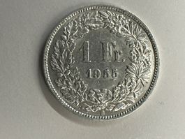 1 Fr. Silber Schweiz 1955 vz
