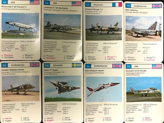 Giochi: Quartett Jets Düsenflugzeug Nr. 3207 – Usato da Zürich venduto da gigimai67 6