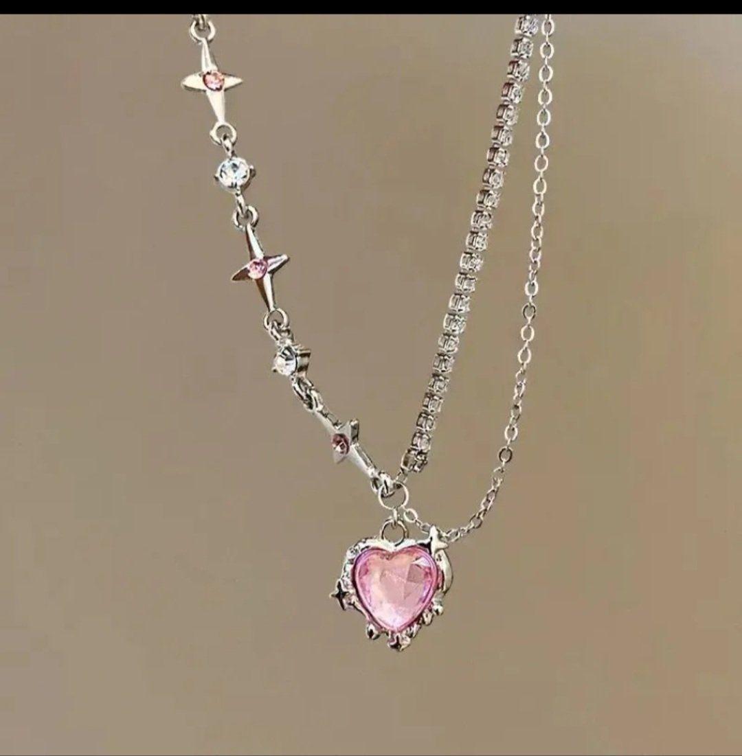 Catenine: Halskette mit Herzanhänger rosa – Nuovo e nell'imballaggio originale da Brunnen venduto da tan_5pl5