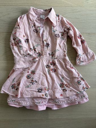 Kleid Mädchen Cakewalk Gr. 104 rosa geblümt mit Rüschen