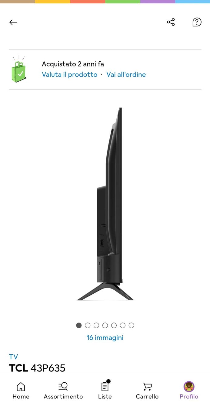 Televisori: Smart TV TCL 43" - 4K HDR - Google TV – Usato da Bellinzona venduto da Skiley99 4