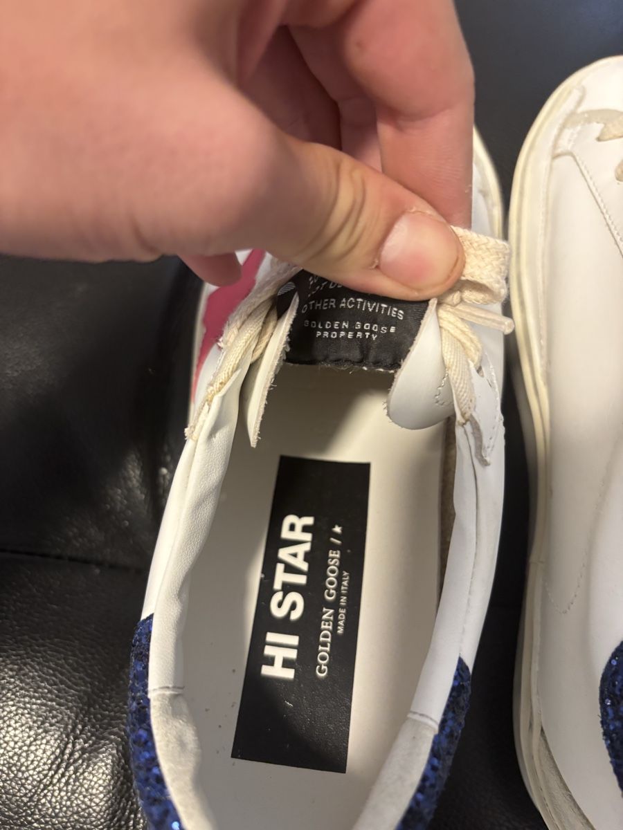 Golden Goose Scarpe da donna: Golden Goose White & Blue Sneakers – Usato da Chur venduto da Cuteclothes7k 3