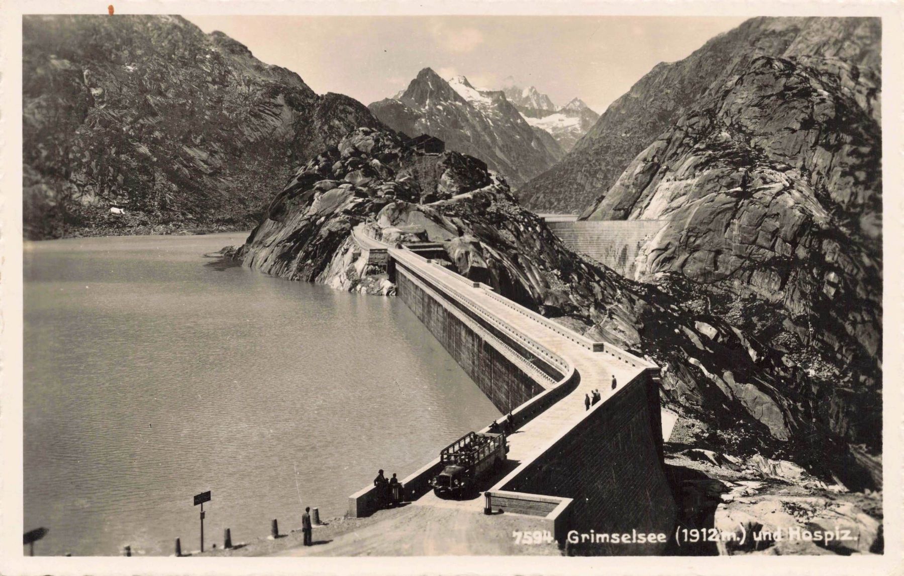 Cartoline postali: Grimselsee hospiz Damm – Usato da Biasca venduto da Blenio71