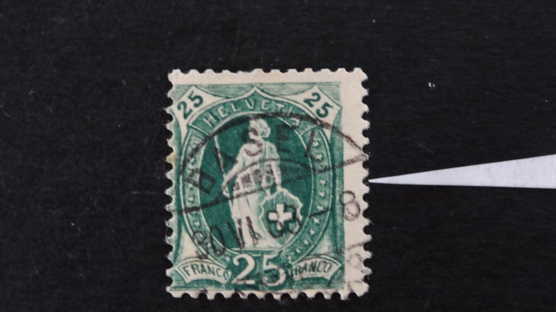 Alle Briefmarken: dezentriert SBK 67Aa   8 – Gebraucht aus Anwil von larks