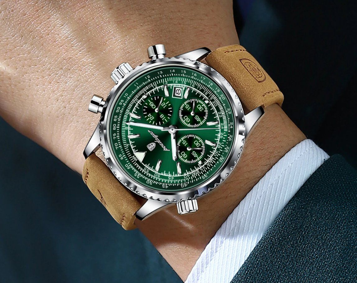 Orologi: Montre Poedagar Chronographe Neuve - Élégance et Précision – Nuovo e nell'imballaggio originale da Biel/Bienne venduto da Joridel7