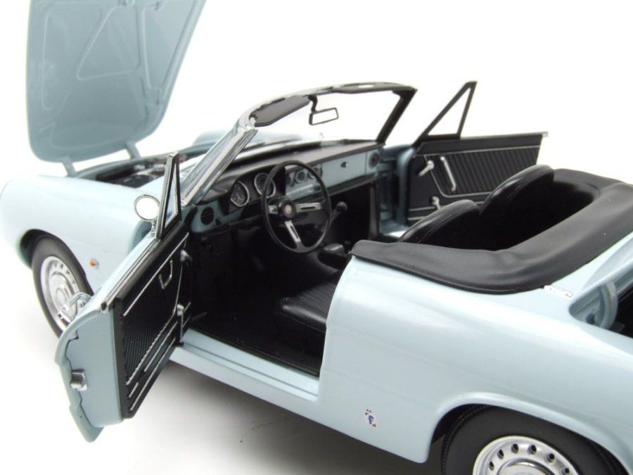 Alfa Romeo Modellini d'auto: Alfa Romeo Duetto Spider 1966-1969 hellblau/ Verdeck schwarz – Nuovo e nell'imballaggio originale da Gerlafingen venduto da espero88 6