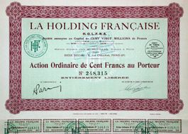 La Holding Française H.O.L.F.R.A. SA, Paris - 1928