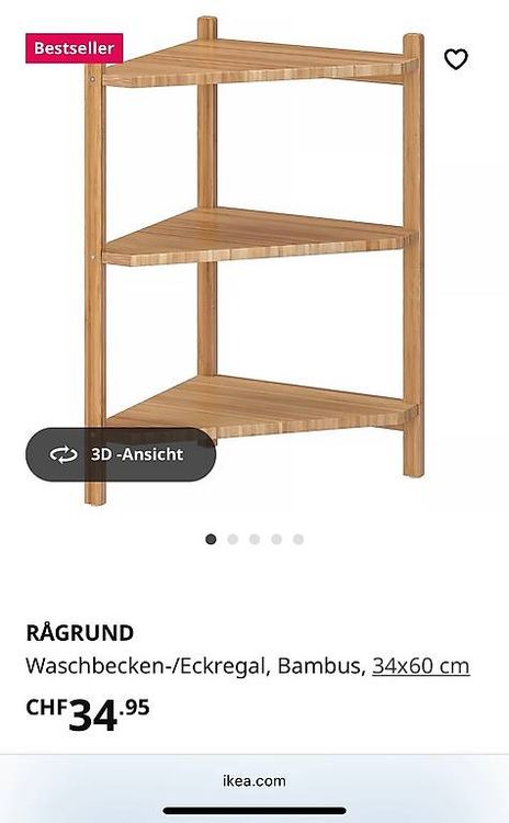 Badezimmermbel Eckregal Bambus Rgrund 2 Stck (Gebraucht) in Zrich fr  CHF 18  nur Abholung auf Ricardo kaufen