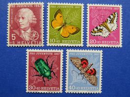 PJ Serie 1957 "Insekten" postfrisch **
