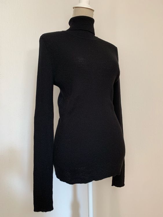 Superbe pull col V en laine Célio taille M Neuf bleu marine