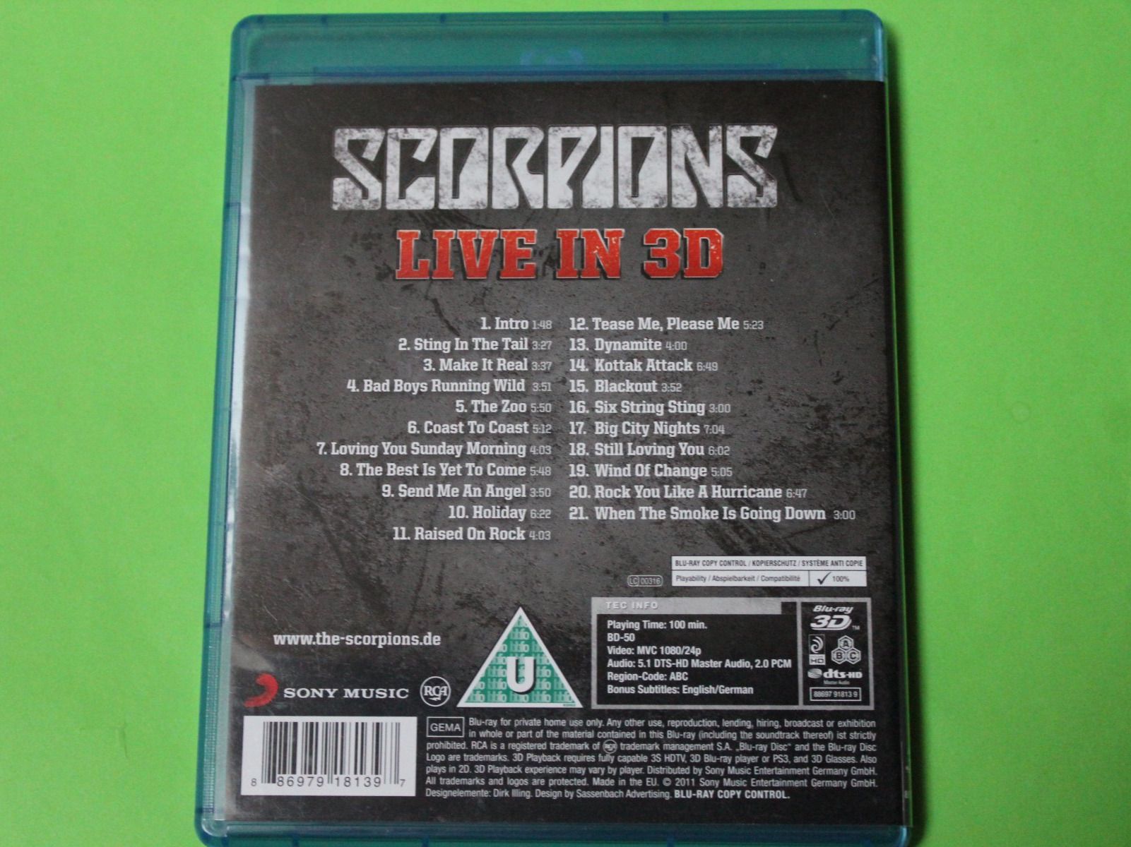 Alle DVDs: Scorpions - Live in 3D Blu-Ray – Neu (gemäss Beschreibung) aus Tübach von JamesStone 2