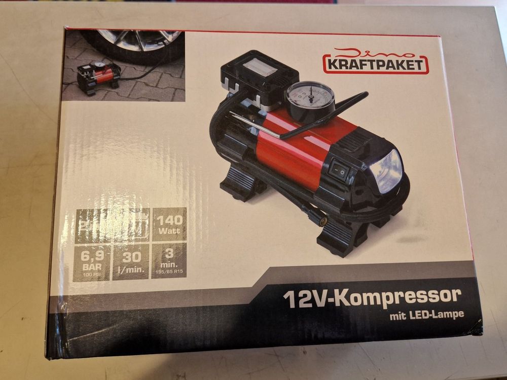 Kompressor 12V-140 Watt - Dino KRAFTPAKET