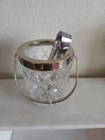 Vintage Eiskübel Glaskübel Eiswürfelbehälter Kristallglas